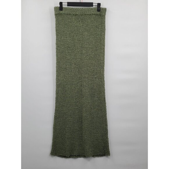 Asos Edition Column Knitted Maxi Skirt Women Size Medium NWT Moss Green - Picture 1 of 14